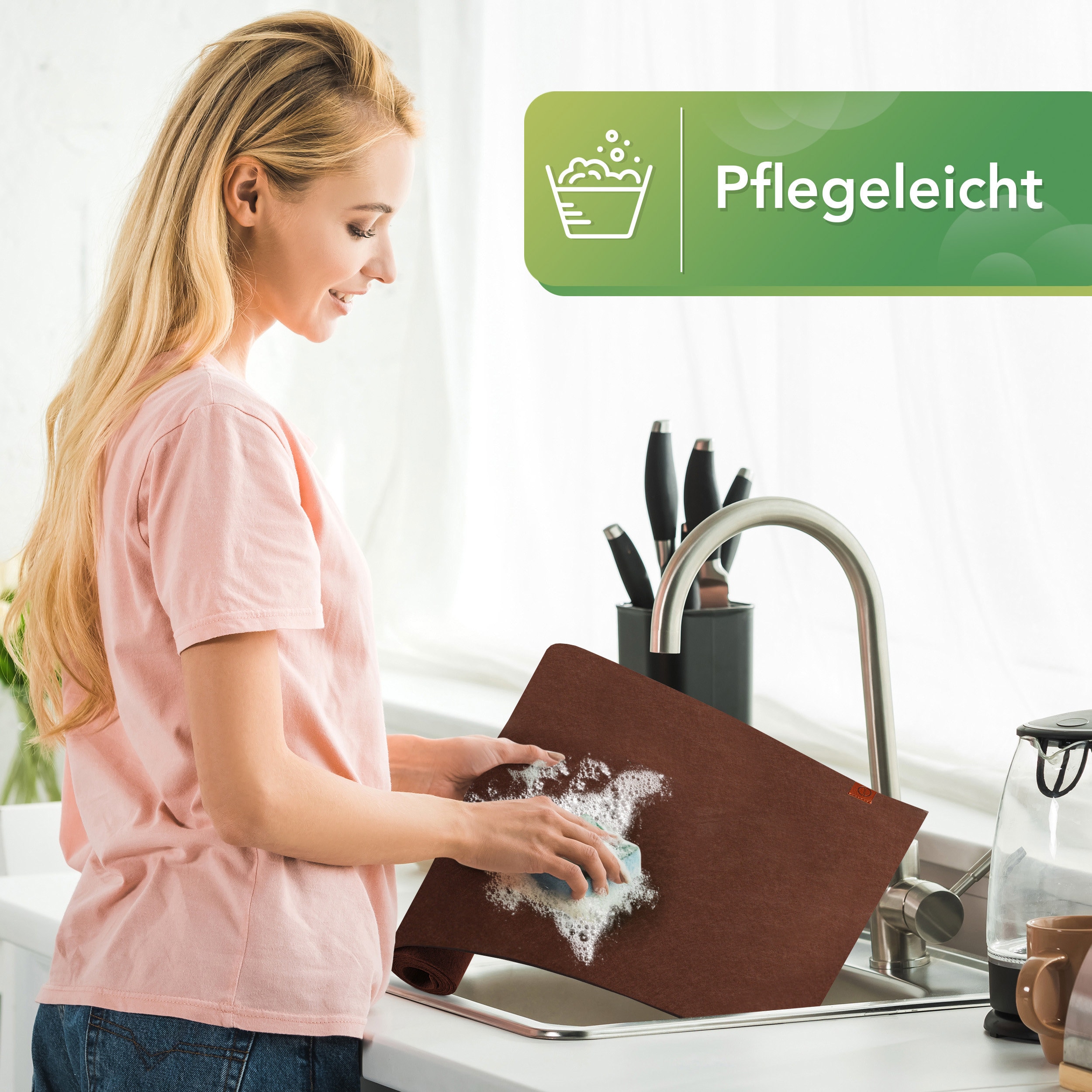 Chemin De Table Moderne En Feutre - Nappe Lavable Avec étiquette En Cuir - Décoration De Chemin De Table Scandinave - Chemin De Table En Feutre Pour L' Extérieur - Canada