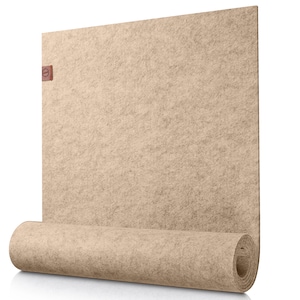 modern felt table runner 150x 40 cm - washable tablecloth with leather label - Scandinavian table runner decoration