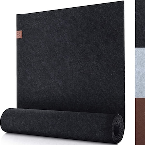 modern felt table runner - washable tablecloth with leather label - Scandinavian table runner decoration - table felt runner for outdoors