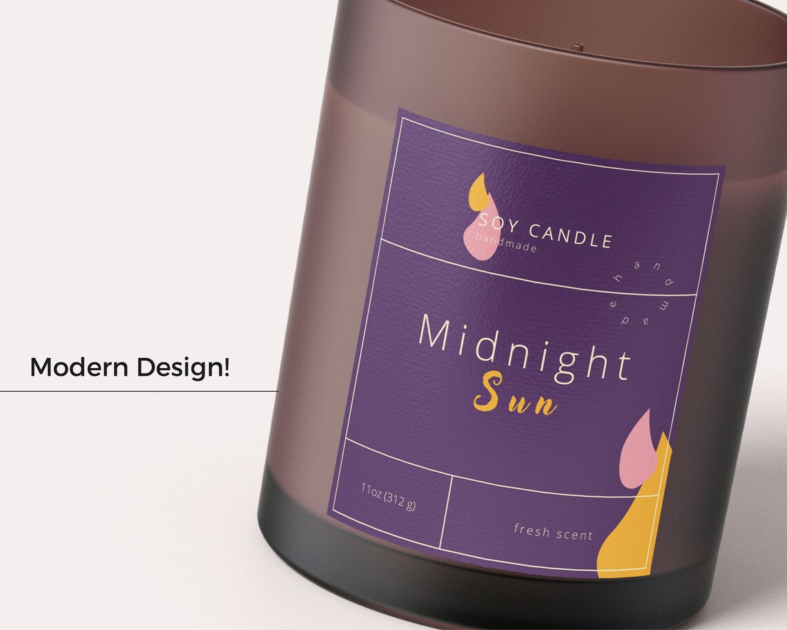 Editable Canva Candle Label Template Printable Labels - Etsy