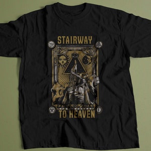 Stairway To Heaven T-Shirt Tee Funny heavy metal shirt Gift for men, women Unisex T shirt image 1