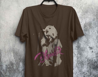 Blondie Mic - Camiseta ajustada de Jersey Camiseta unisex, Camiseta de hombre, Camiseta de mujer, Camiseta