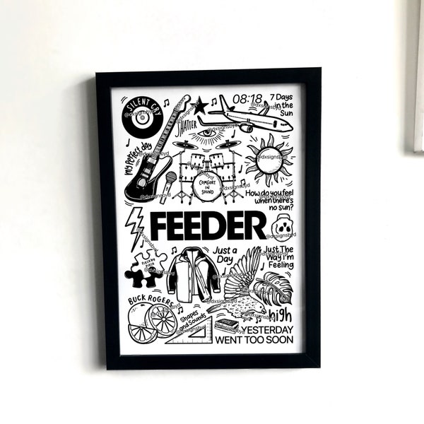 Feeder band // poster print merch decor wall art