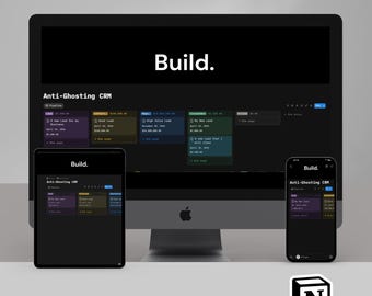 Notion CRM Template | Freelance Sales Pipeline | Anti-Ghosting Lead Tracker & Email Scripts | Solopreneur Dashboard | ADHD Business
