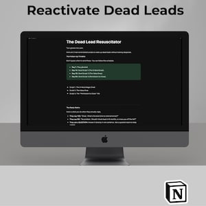 Notion Email Scripts | Dead Lead Follow Up Templates | Email Template | B2B Closing Strategy