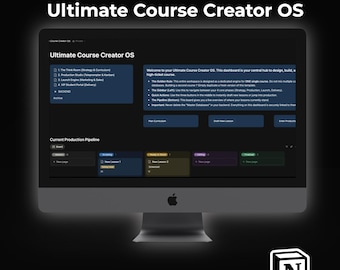 All-in-One Course Builder, Notion E-Learning Dashboard, Instructional Designer Template, Launch Marketing Strategy, Student Portal