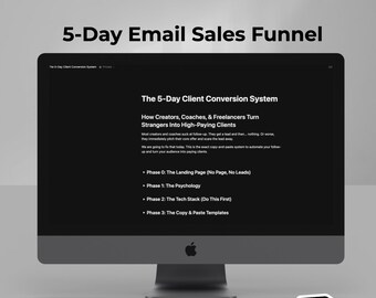 5-Day Email Sales Funnel | Lead Magnet Landing Page Blueprint | Creator Email Sequence