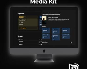 UGC Portfolio & CRM Template, Creator Media Kit, Influencer CRM, Sponsorship Tracker, Content Creator Notion Template