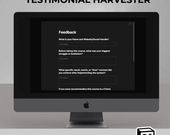 Notion Form Course Creator | Student Testimonial Template | Client Feedback Questionnaire | Review Automator | Digital Product Seller OS