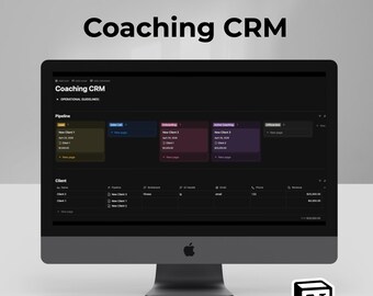 Notion Coach CRM | High Ticket Client Tracker | Coaching Business OS | Consultant Dashboard | Client Portal | Solopreneur Planner