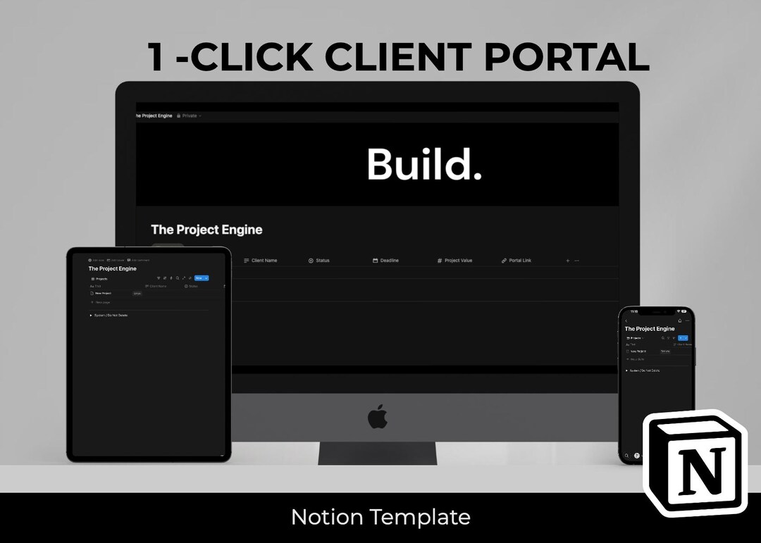 Notion Client Portal Template | Freelance Project Management Dashboard ...
