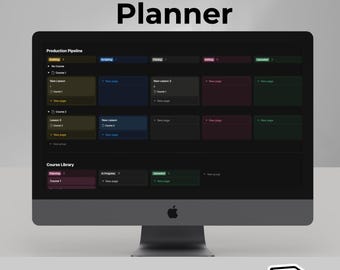 Course Module Planner | Multi-Course Production Matrix | Teleprompter Template |  Curriculum Builder | Online Course Dashboard I Notion