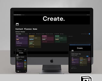 Content Planner Notion Template | Minimalist Creator Content Scheduler | Anti Overwhelm Social Media Calendar