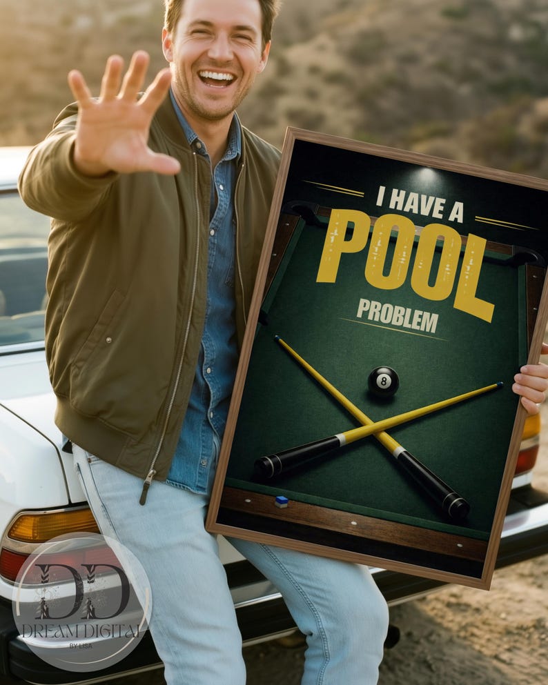 Pool Table Room Sign Printable Poster, Billiards Sign, Sports Quotes ...