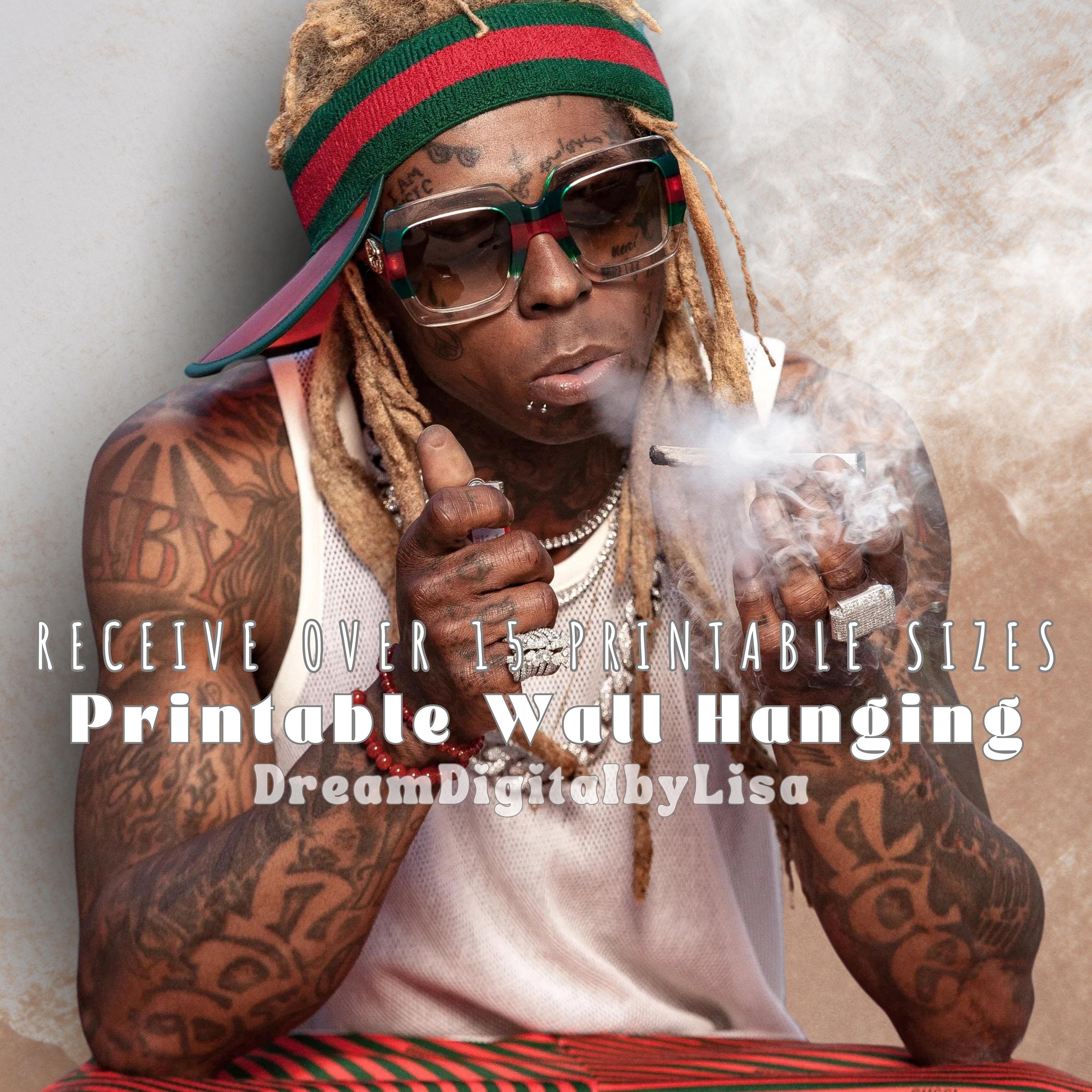 Lil Wayne Poster Printable Music Poster Lil Wayne Rapper - Etsy