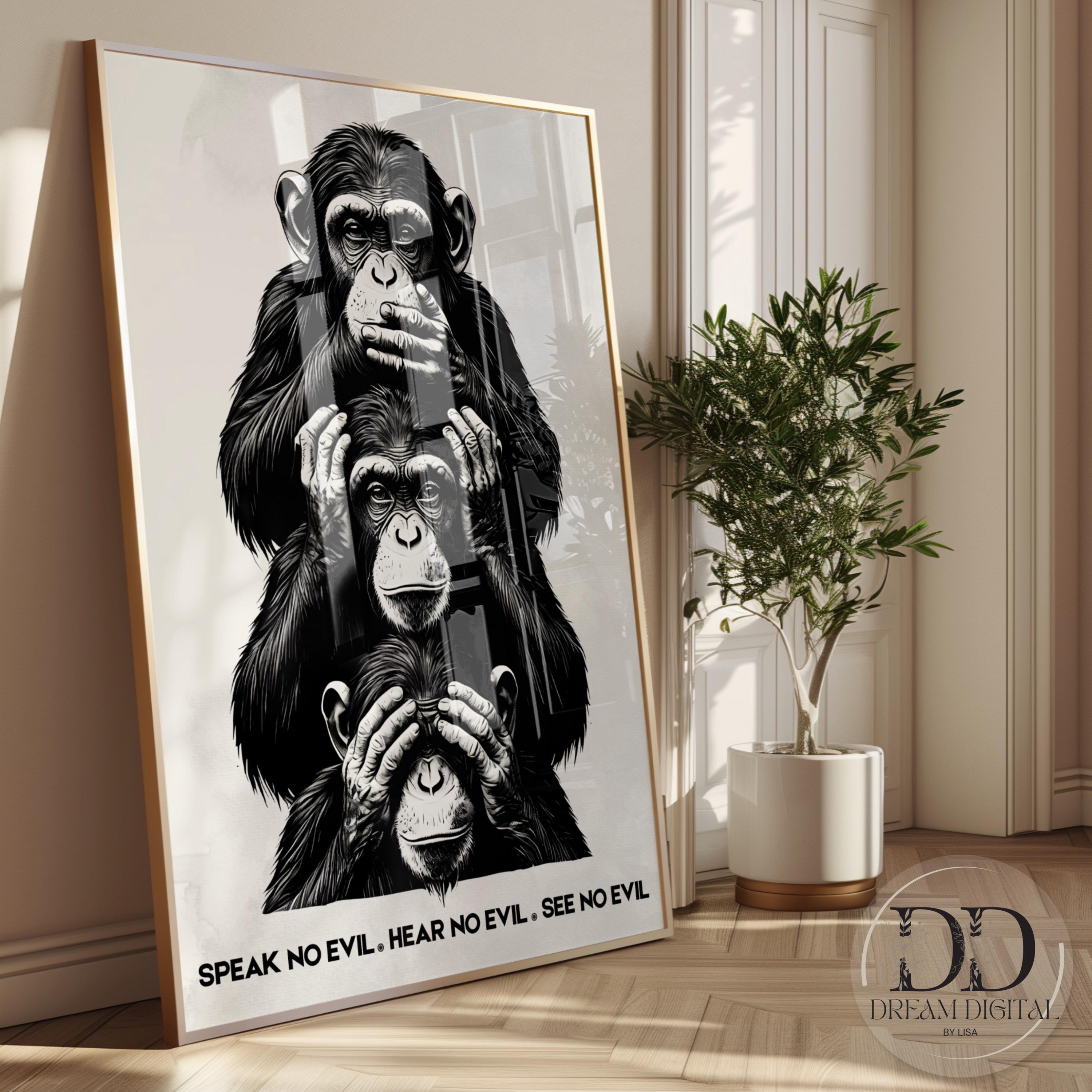 Chimpanzee painting - Etsy 日本