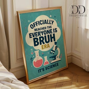 Bruh Wall Art for Teen Boys Bedroom, Quirky Science Print, Teenage Slang, Bro Dude Bruh Poster, Funny Teen Gift, Instant Digital Download