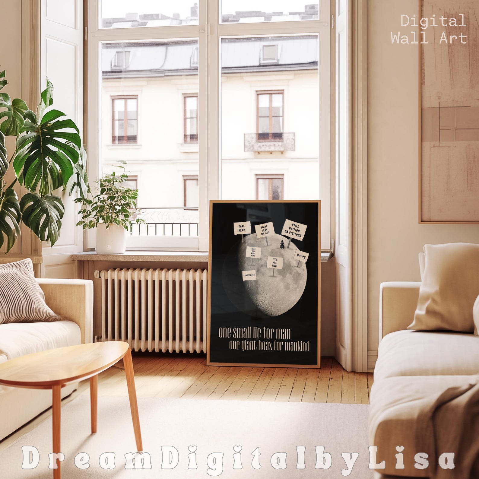 Conspiracy Theory Moon Landing DIGITAL DOWNLOAD, Conspiracy Poster, Fun ...