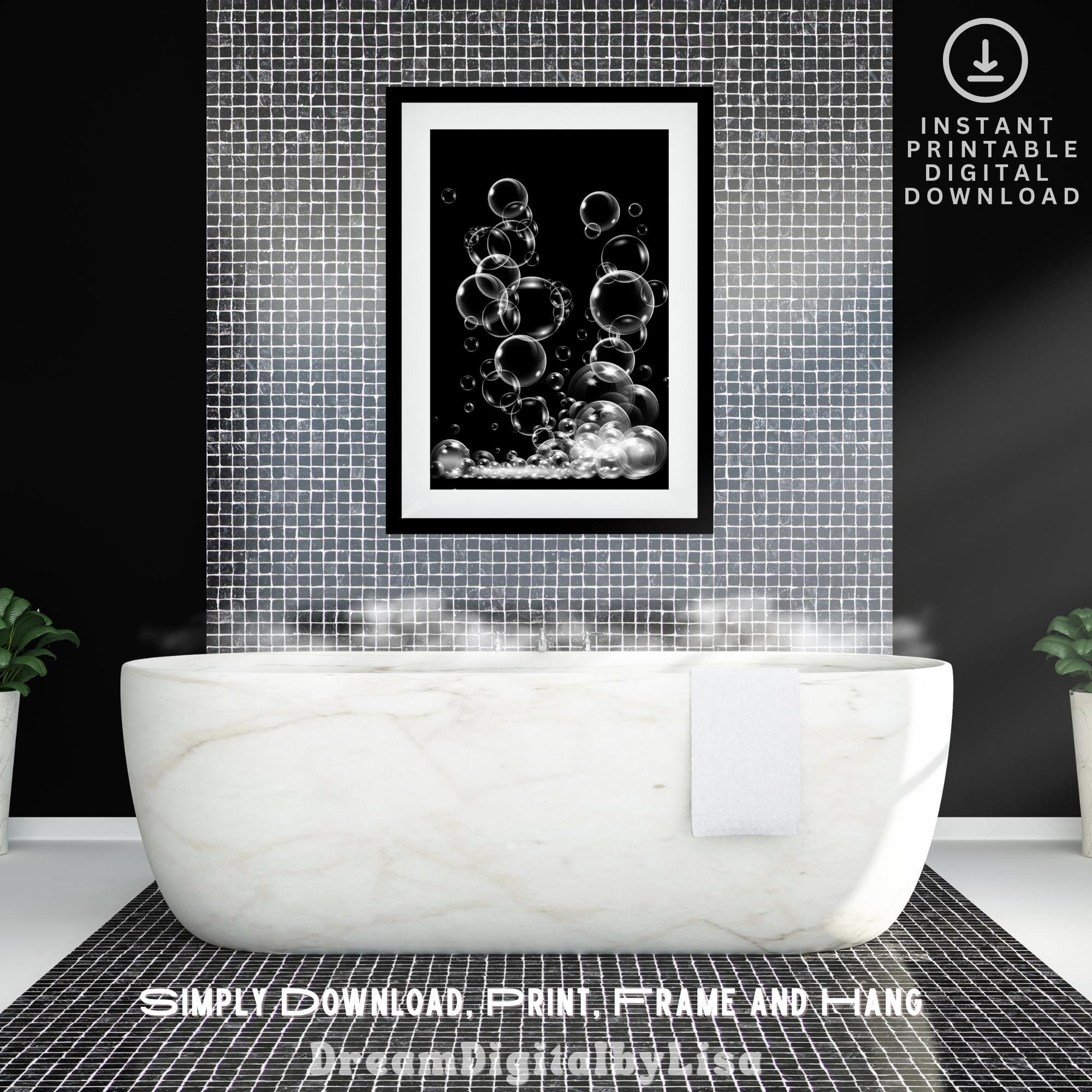 Bubbles Bathroom Wall Art INSTANT DIGITAL DOWNLOAD Print Etsy