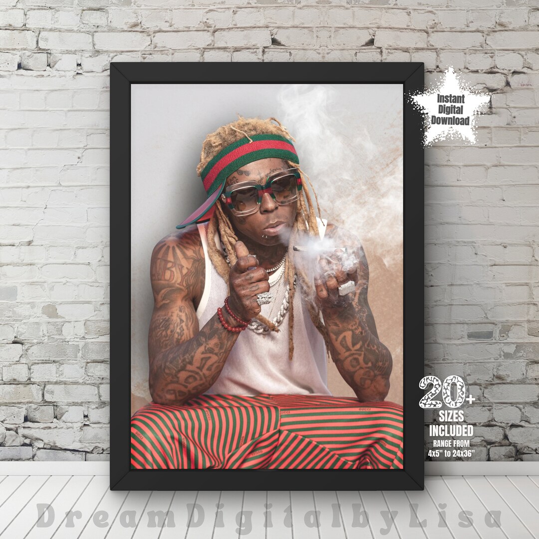 Lil Wayne Poster Printable, Music Poster, Lil Wayne Rapper Wall Art