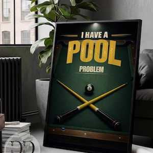 Pool Table Room Sign Printable Poster, Billiards Sign, Sports Quotes, Basement Games Decor, Bar and Lounge Sign (Digital)