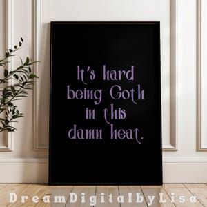 Gotische prints muurkunst gotische quote Goth Gallery muur Gothic Fashion schattig Girly Gothic zwart paars donkere kamer decor INSTANT DIGITALE DOWNLOAD