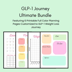 Printable GLP-1 Weight Loss Planner Ultimate Bundle