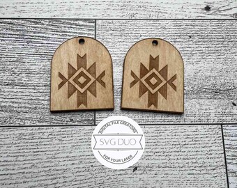 Aztec Pattern Earring SVG Digital File, Laser Machine Earring digital file digital cut file for laser machines Country Western SVG File