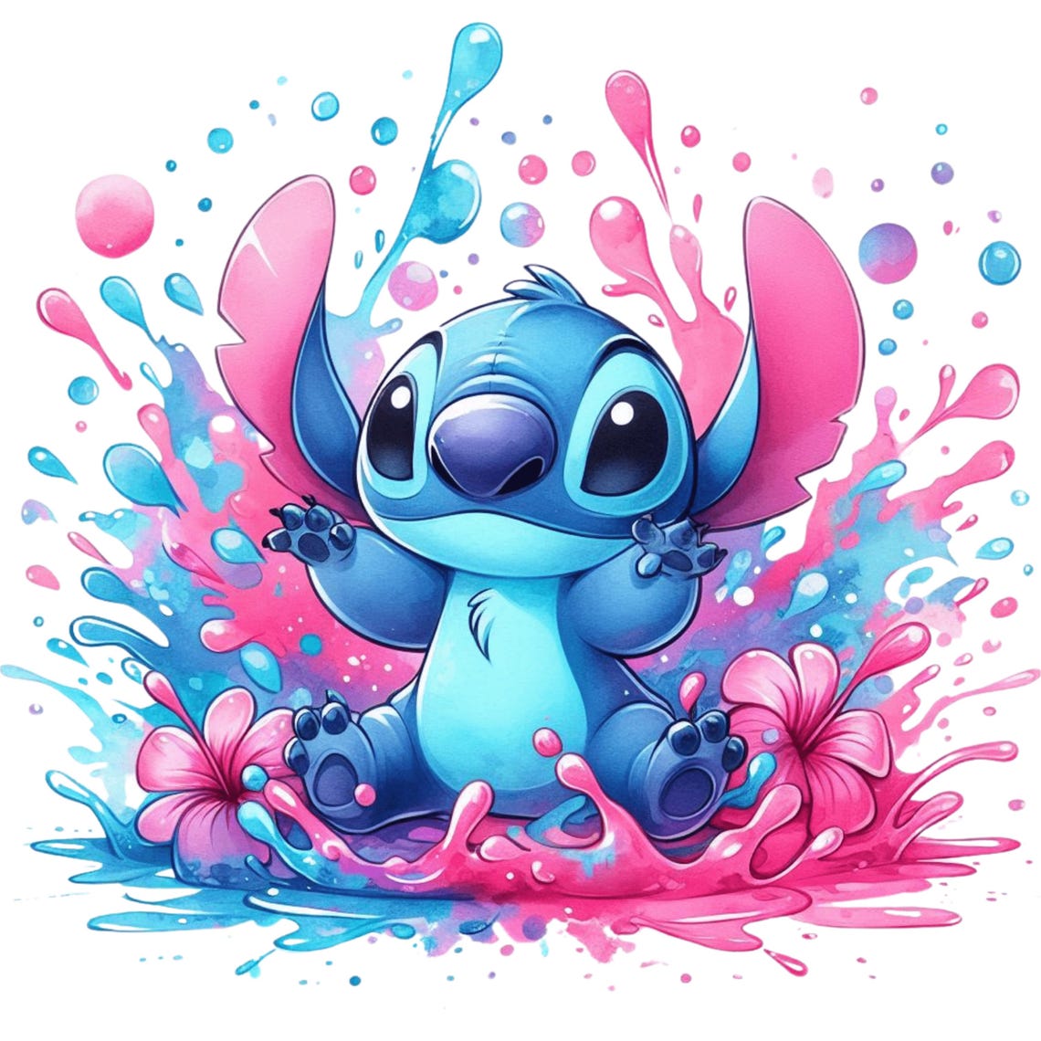 8 PNG Stich und Pink Stitch Aquarell Digitales Design PNG Datei für ...