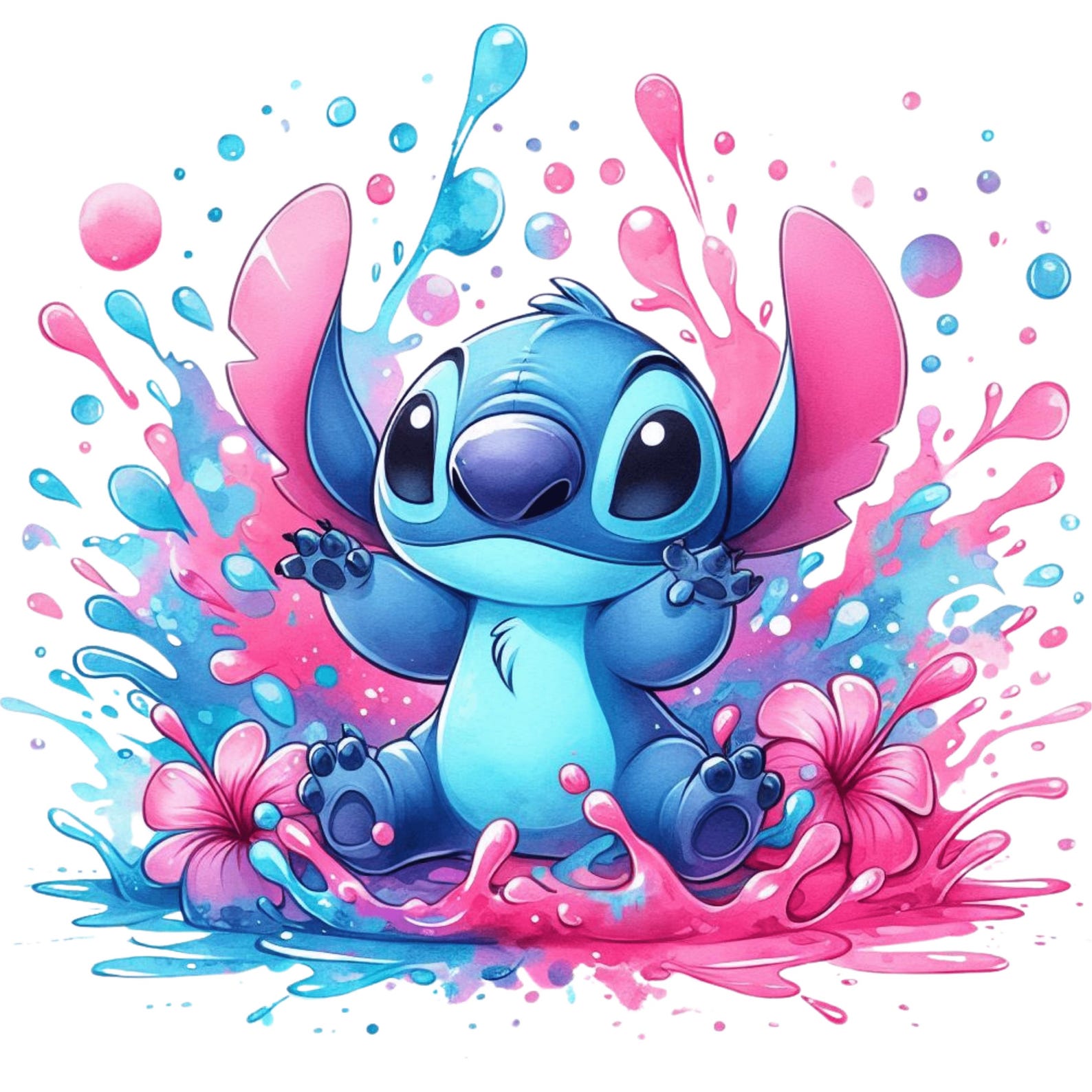8 png stitch and pink stitch watercolor digital design png file for