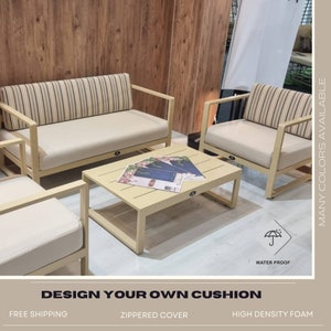 Cuscini per panca personalizzati spessi 4&quot; con spugne, sedile per patio esterno, cuscini di ricambio, copertura per divano letto, cuscini per panca personalizzati