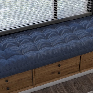Linen Floor Cushion, French Style Bench Cushion, Reading Nook, Window Bench Cushions, Indoor Bench Cushion, Seat Cushion, Floor Pillow