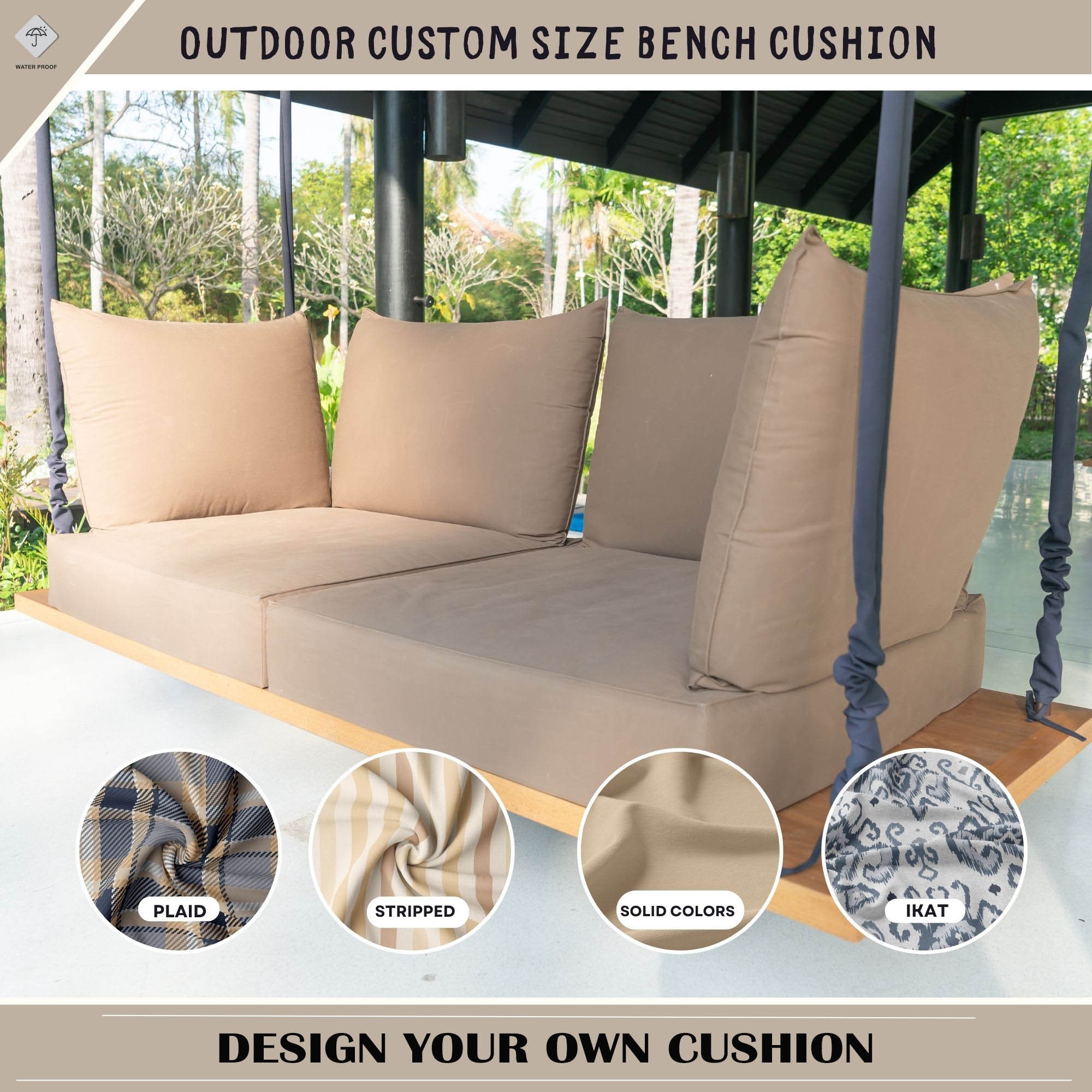 40*40cm Waterproof Outdoor/indoor Furniture Cushions With Filling