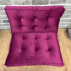 Velvet Floor Cushion, Floor Pillow, Seat Cushion, Reading Nook Cushion, Floor Sofa Cushion, Floor Seating, Custom Bench Cushion, Day Bed