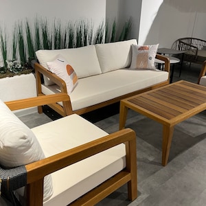 2&quot; Thick Custom Garden Cushions With Sponges, Waterproof Outdoor Cushions, Custom Size Patio Cushions, Daybed Cushions, Bench Cushions