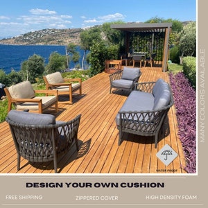 3&quot; Thick Custom Bench Cushions With Sponges, Garden Furniture Cushions, Waterproof Cushions, Replacement Cushion, Daybed Cover