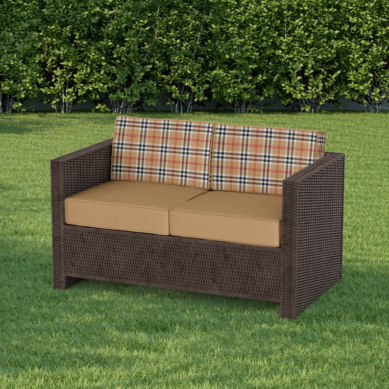 Custom Outdoor Cushions Waterproof Custom Bench Cover 52 Etsy