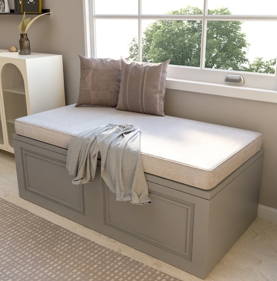 3" Custom Window Bench Cushions - Cozy Foam Seats for Reading Nook or Patio
