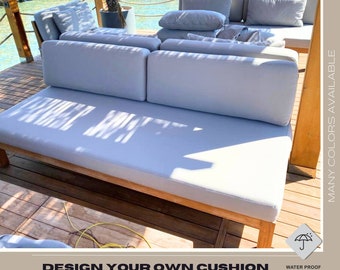 3" Outdoor Custom Cushions , Outdoor Seat Cushions, Waterproof Bench Cushion Cover, Replacement Cushion, Daybed Cover