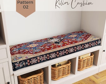 3"thick Custom Rug Cushions, Floor Cushion, Indoor Seat Rug Cushions, Indoor Bench Rug Cushion, Replacement Cushion, Daybed Rug Cover,