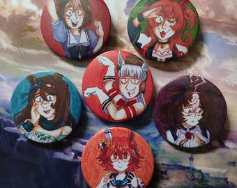 Umammusume Hübsche Derby Knöpfe