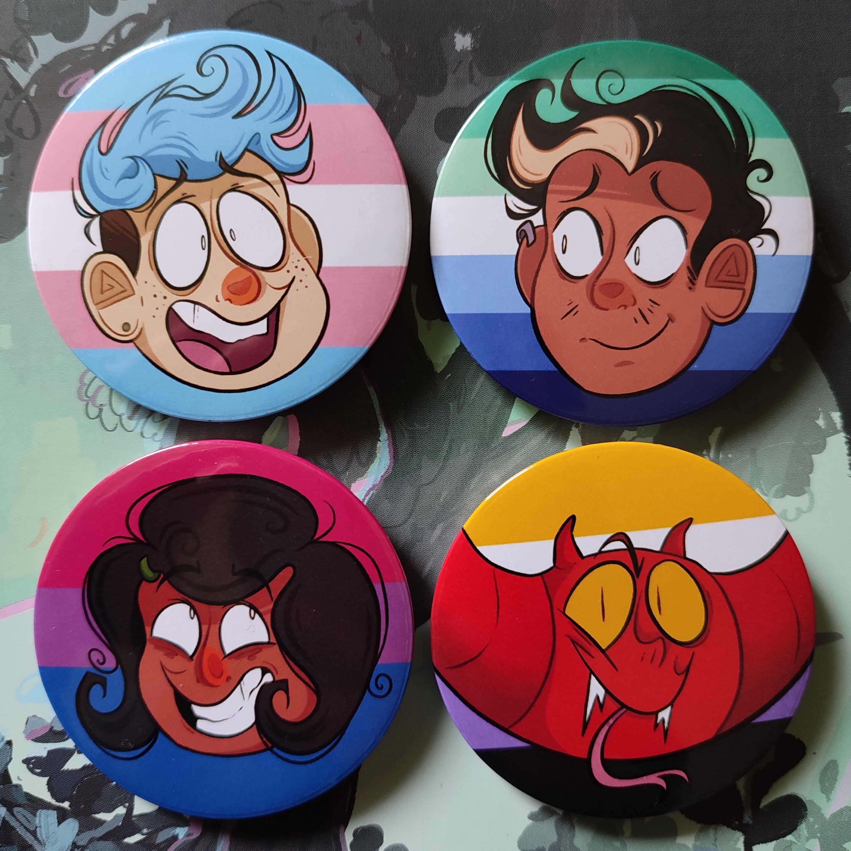 Dead End Paranormal Park Pride Buttons