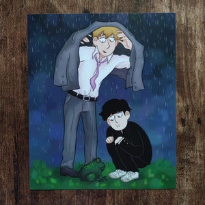 MP100 Mob & Reigen Rainy Day Artprint
