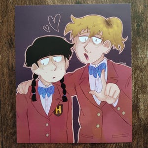MP100 Mob & Reigen Girls School Uniform Artprint