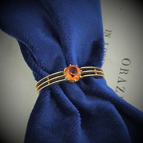 9ct Gold Antique Scarf Clip Gem