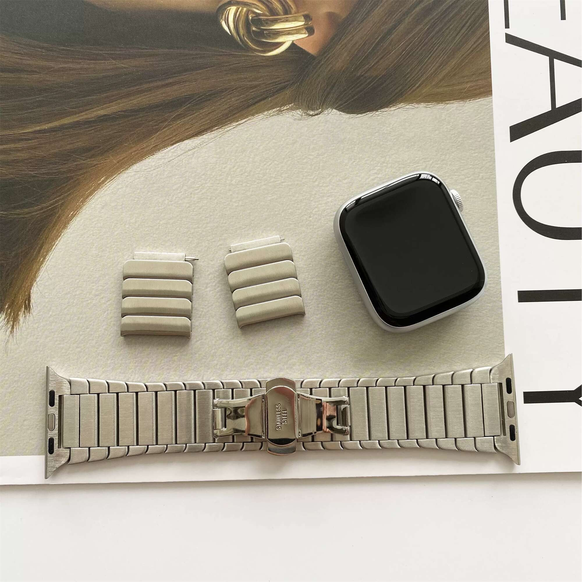 Rose Gold Apple Watch Band Series 8/7/6/5/4/3/SE for Iwatch Etsy Hong