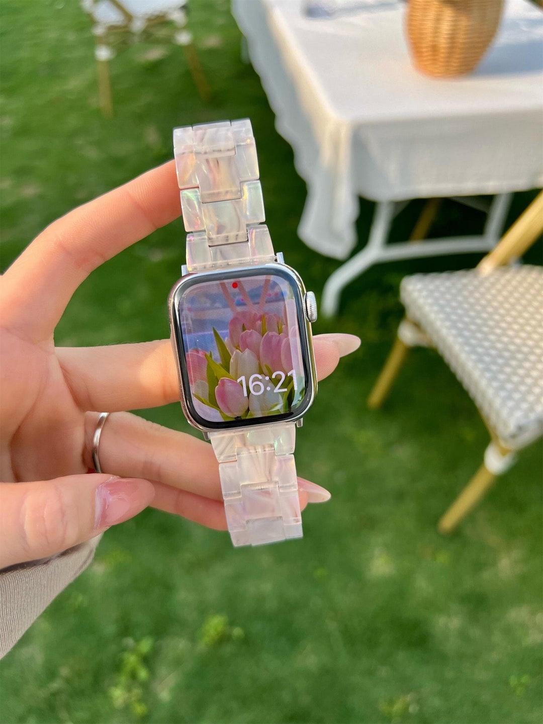 R sine Apple Watch Band Series 8 7 6 5 4 3 SE Pour IWatch Band Etsy 