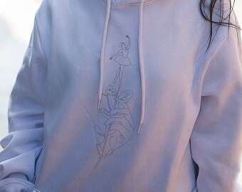Line Art Hoodie Unisex Line Drawing Sweatshirt Minimalist - Etsy