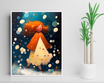 Whimsical Wall Art, Whimsical Wall print, Whimsical painting, Oil painting print, Oil Painting original, Wall art prints, Wall art printable
