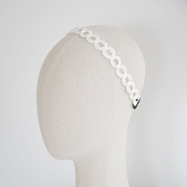 Headband, white headband. wedding headband, festive headband, minimalist headband, 20s headband